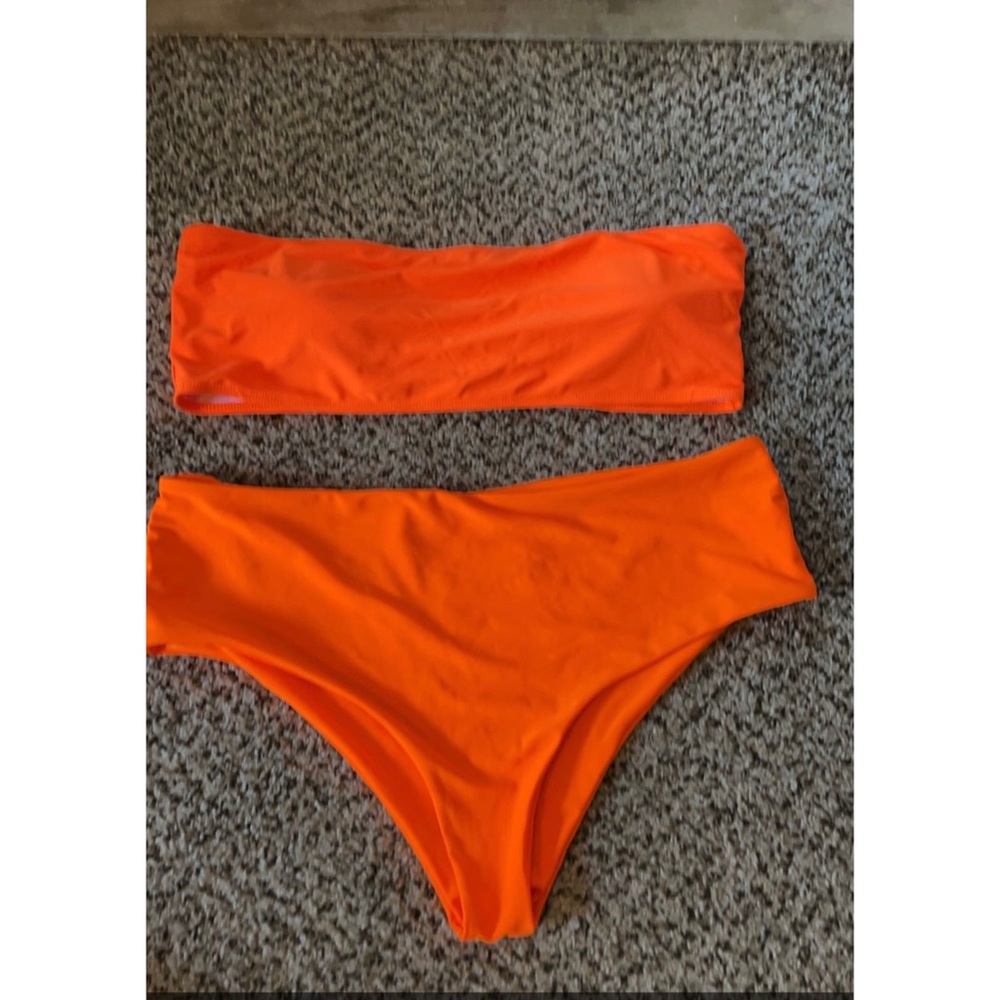 Orange high waisted bikini